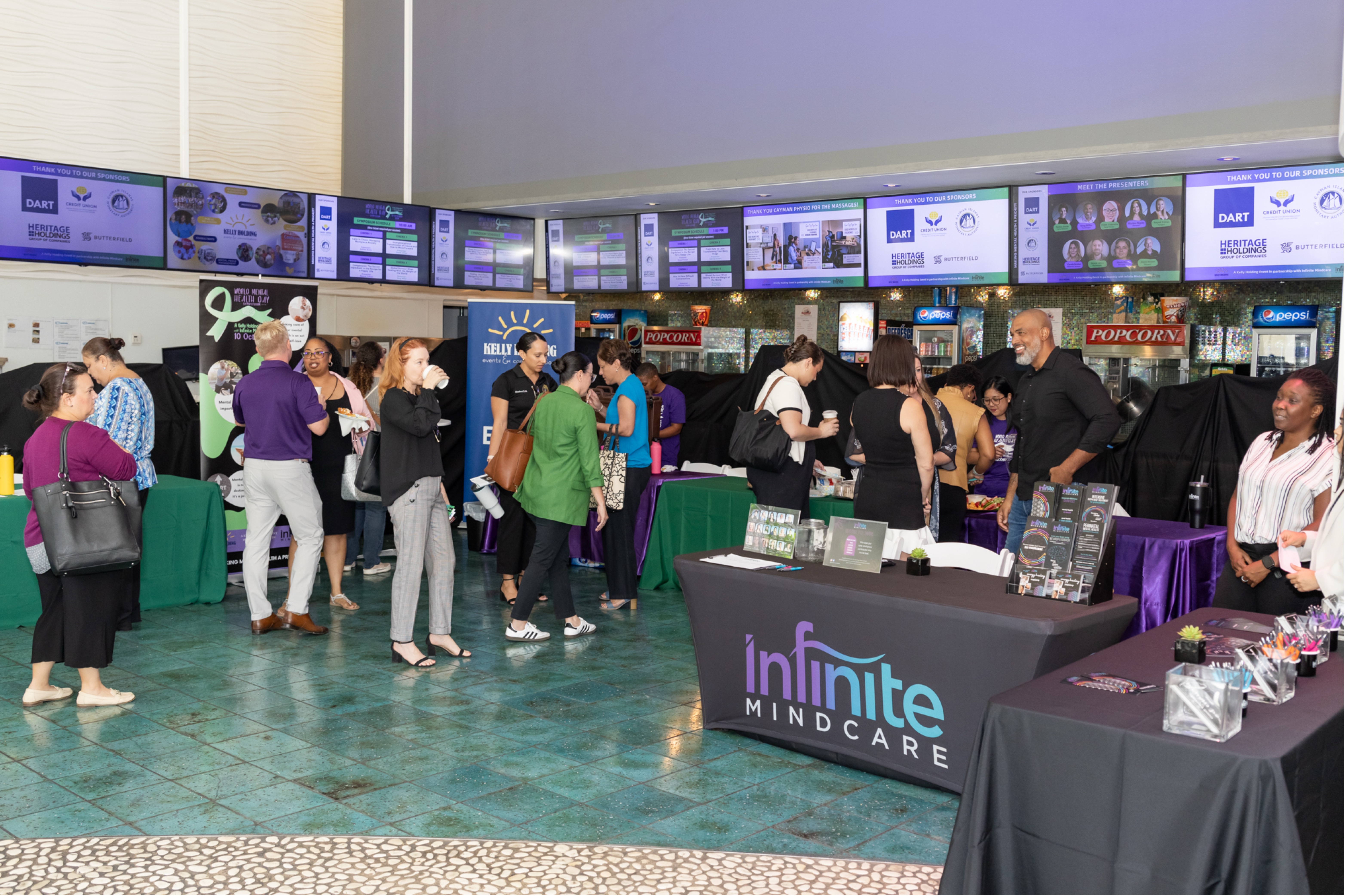 People gathered in Camana Bay Cinema